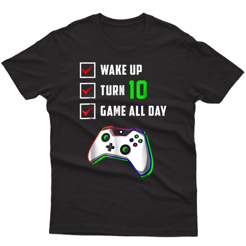 10th Birthday Gamer T Shirt Level 10 Unlocked Gamer Birthday