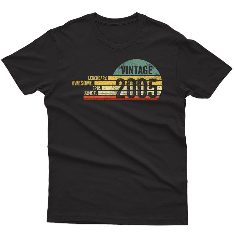 16 Year Old Legendary Retro Vintage Awesome Birthday 2005 T-shirt