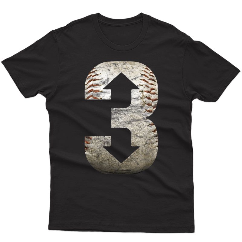 3 Up 3 Down | Three Up Three Down Baseball T-shirt