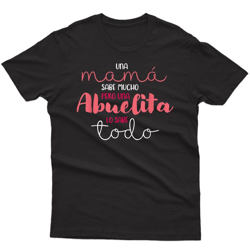 Abuelita Sabe Todo Dia De La Madre Regalo Para Mama Shirts