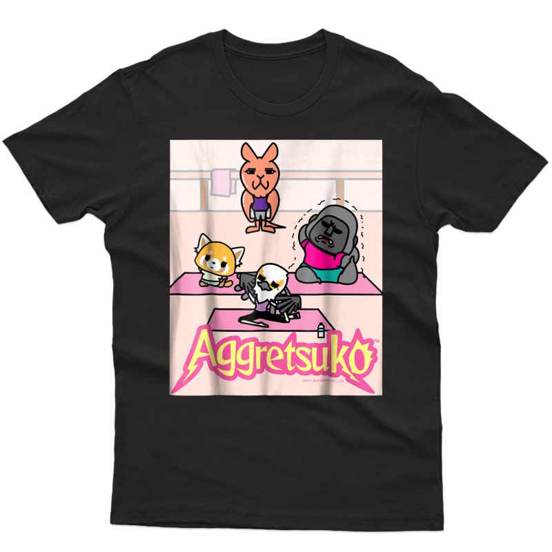 Aggretsuko Yoga Pose T Shirts