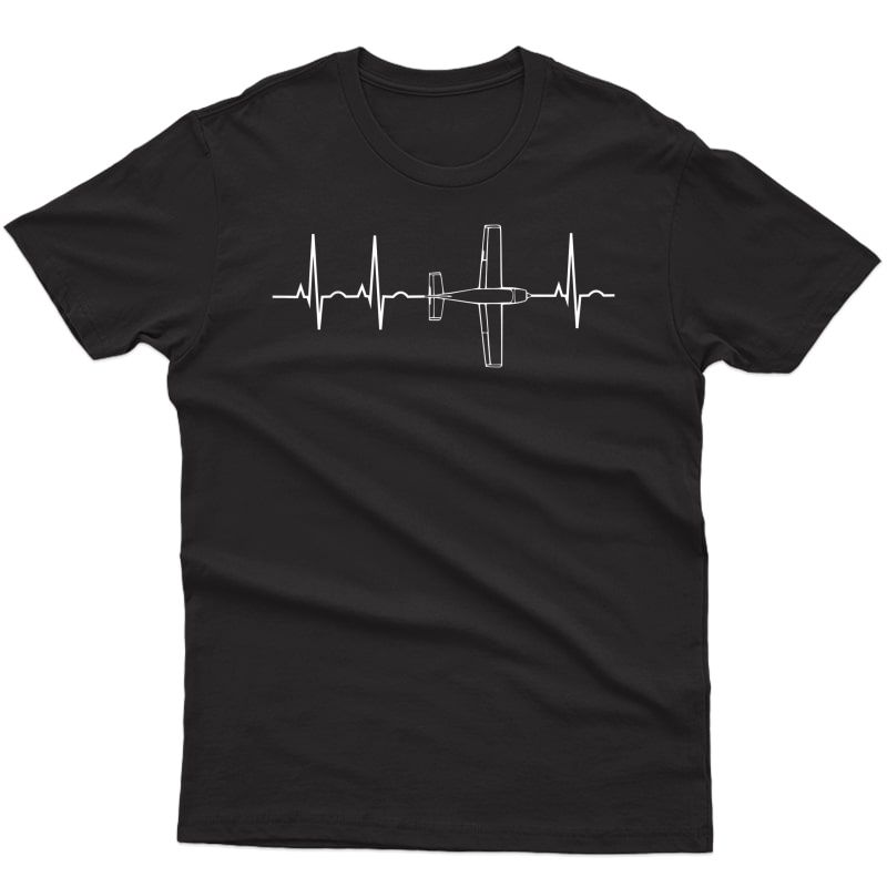Airplane Pilot Shirt Pilot Heartbeat T-shirt Flying Gift Tee T-shirt