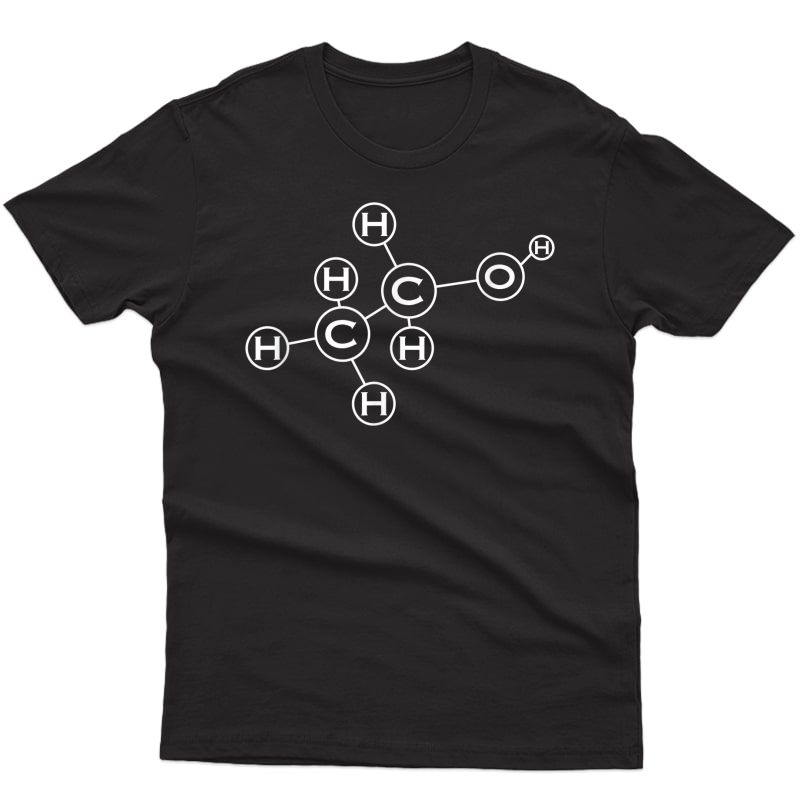 Alcohol Molecule Geeky Gift For Chemist Science Nerd Brewer T-shirt