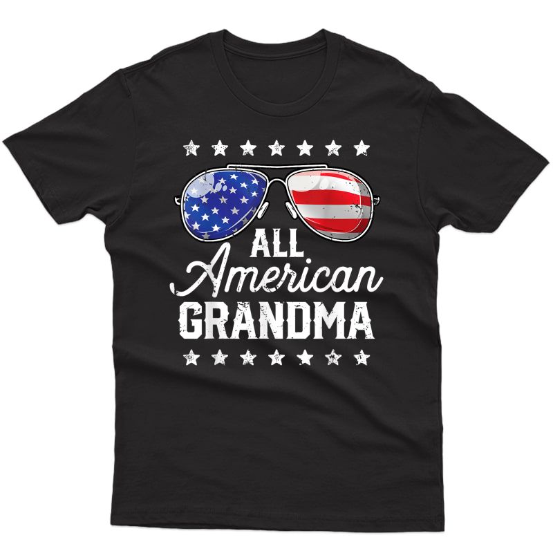 All American Grandma 4th Of July Family Matching Sunglasses T-shirt
