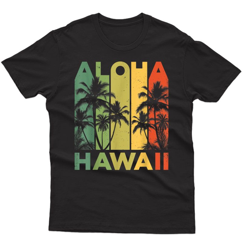 Aloha Hawaii Hawaiian Island T Shirt Vintage 1980s Throwback T-shirt