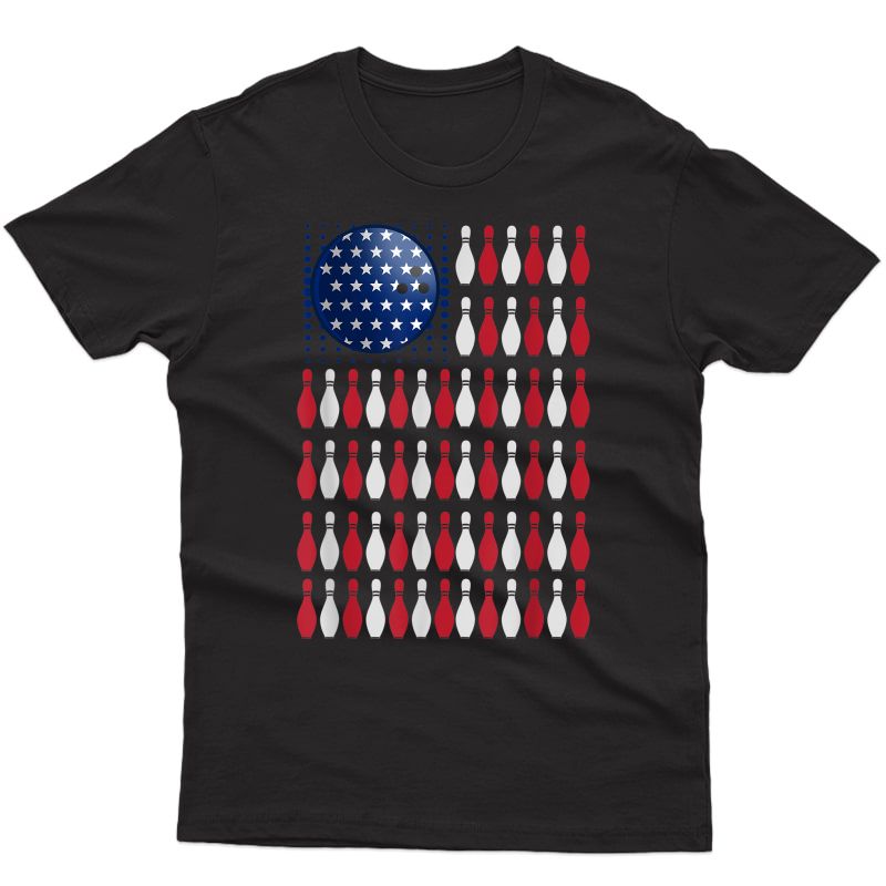 American Flag Bowling Shirt | Bowler Gifts For Bowling Team T-shirt