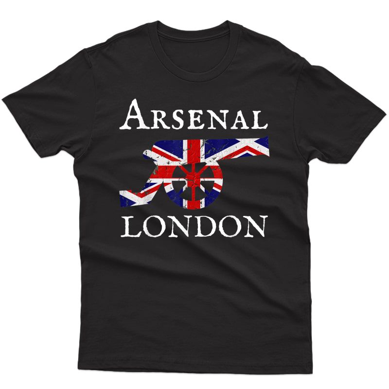 Arsenal London Soccer Cannon Union Jack T-shirt
