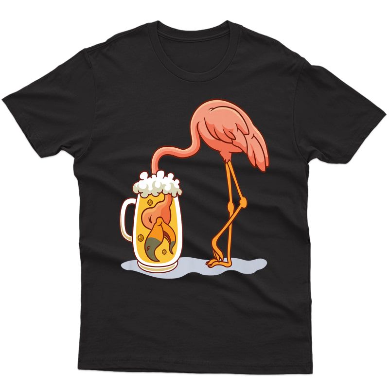 Beer Drinking Summer Flamingo Premium T-shirt