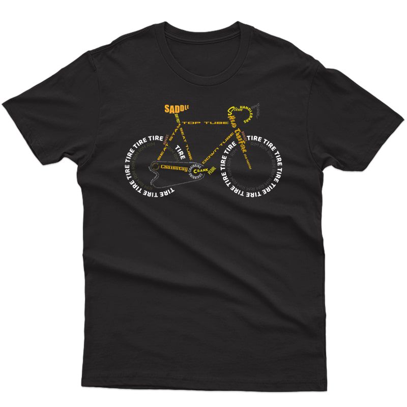 Bicycle Anatomy Shirt | Cute Cycling Is Life T-shirt Gift