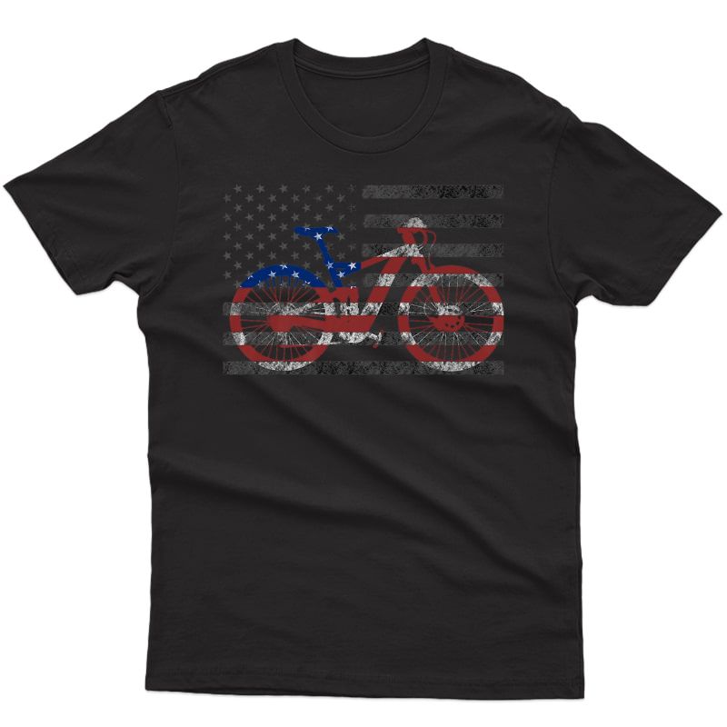 Bicycle Shirt - Usa Flag Cycling - Mtb Lover - Us Bike Rider Premium T-shirt