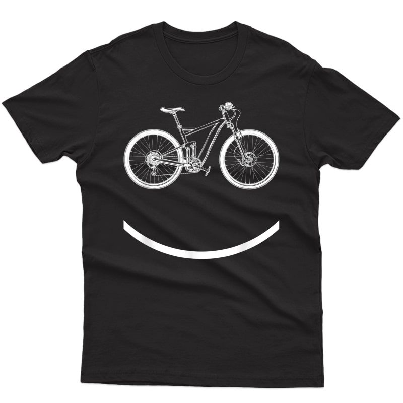 Bike Smiley Face Funny Mtb Cycling Gift T-shirt
