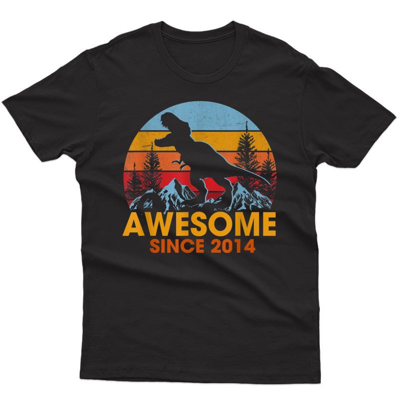 Birthday Gift Shirt Dinosaur Since 2014 Tshirt