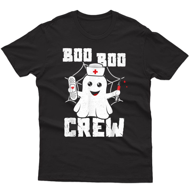 Boo Boo Crew Shirt Ghost Nurse Costume Girls Funny Halloween T-shirt