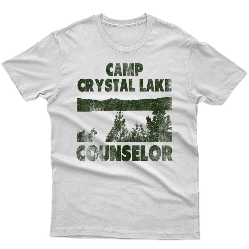 Camp Crystal Lake Counselor Halloween Humorous Green T-shirt