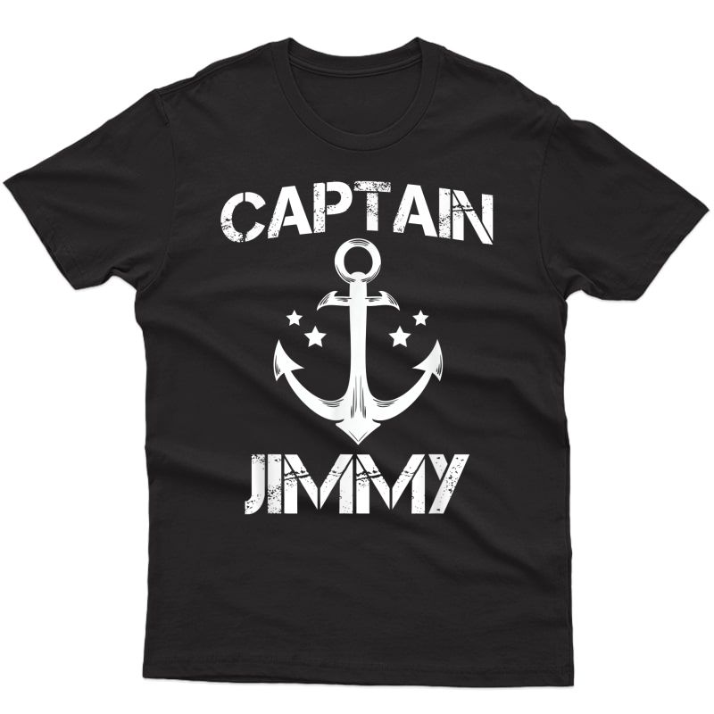 Captain Jimmy Funny Birthday Personalized Name Boat Gift T-shirt