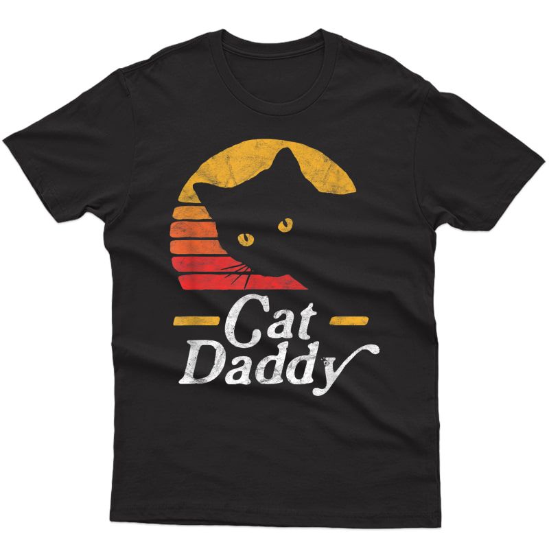 Cat Daddy Vintage Eighties Style Cat Retro Distressed T-shirt