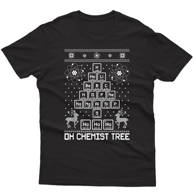 Chemist Tree Christmas Shirt Science Chemistry Student Gift