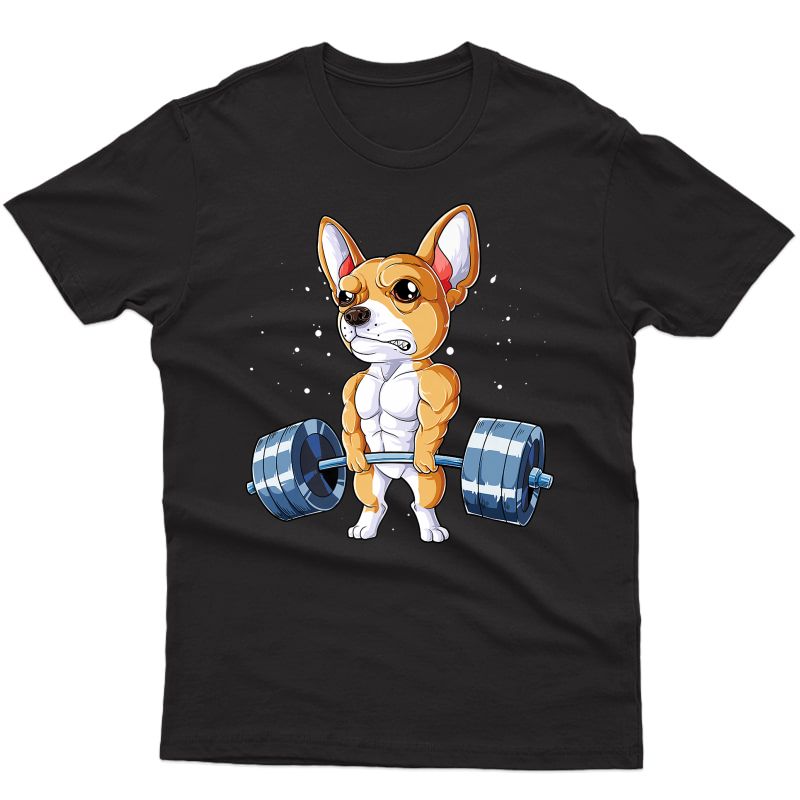 Chihuahua Weightlifting Funny Deadlift Ness Gym Gifts Premium T-shirt