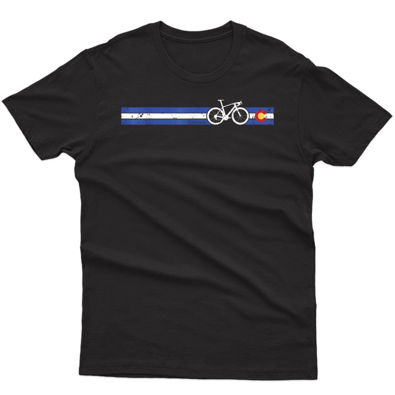 Colorado Flag Cycling T-shirt Beautiful Native Colorado Tee