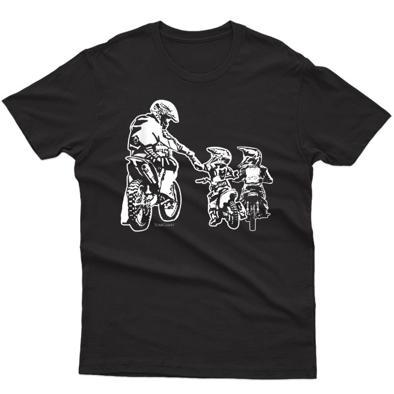 Cool Dad Dirt Bike Rider Motocross Father Son Biker Riding T-shirt