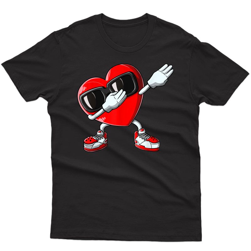 Dabbing Heart Valentines Day Love Dab Dance Gifts T-shirt