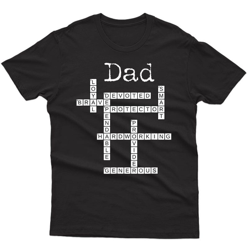 Dad Crossword Puzzle / Father's Day Love Word Games Saying T-shirt