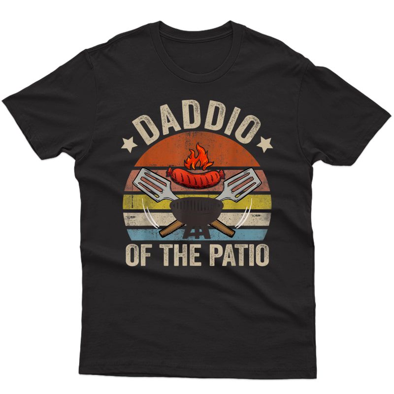 Daddio Of The Patio Vintage Bbq Grill Barbecue Father's Day T-shirt