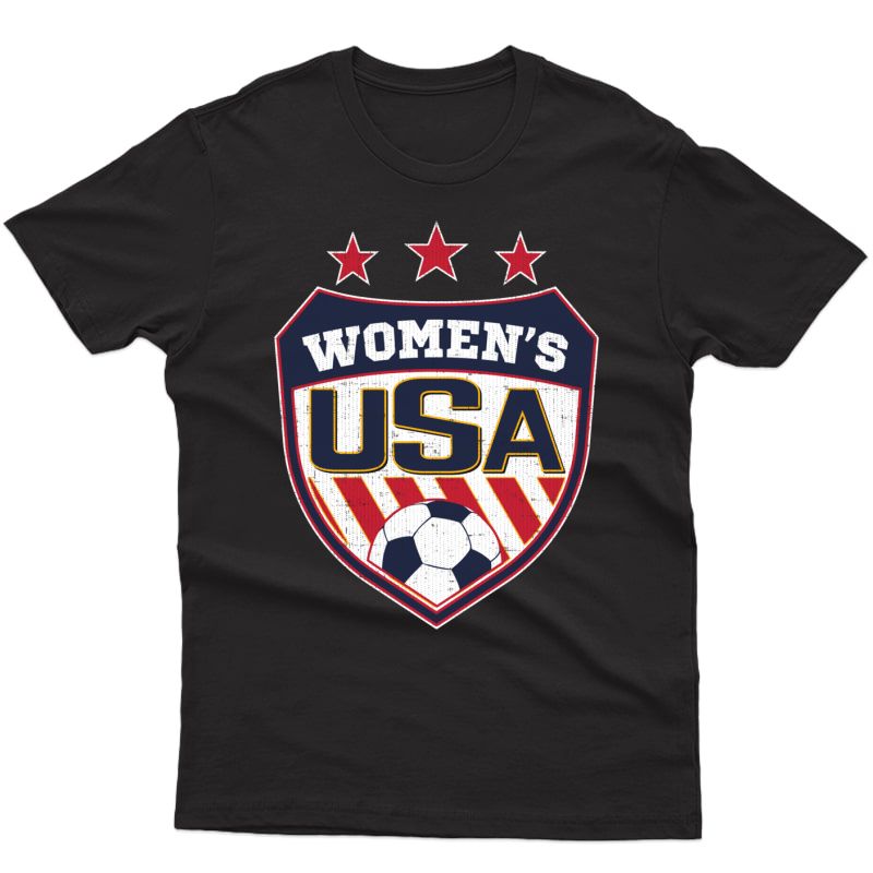 Distressed Soccer For With Usa Shield Shirts