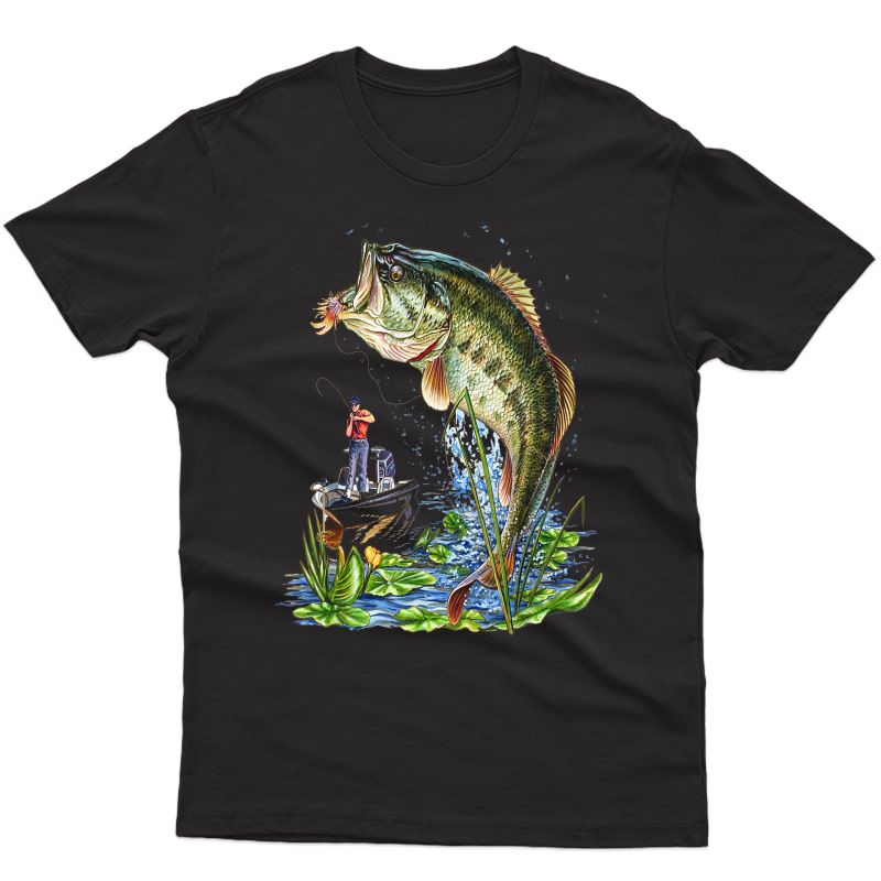 Fishing Graphic T-shirt Mouth Bass Fish Gift