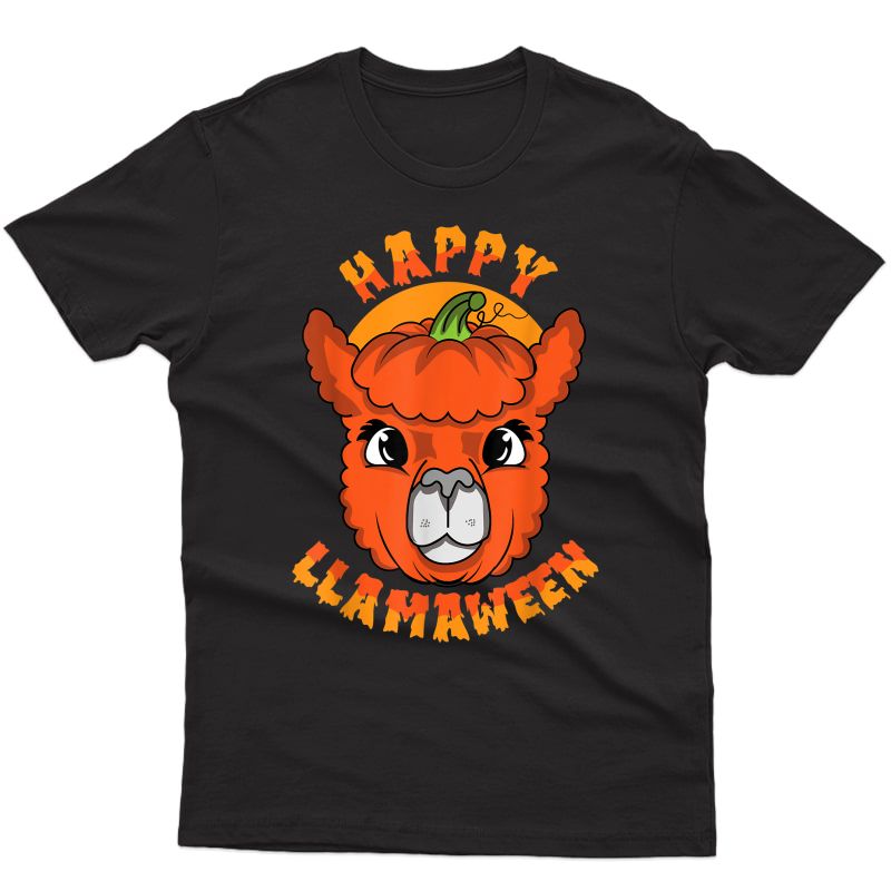Funny Tina Alpaca Halloween Pumpkin Ween T-shirt