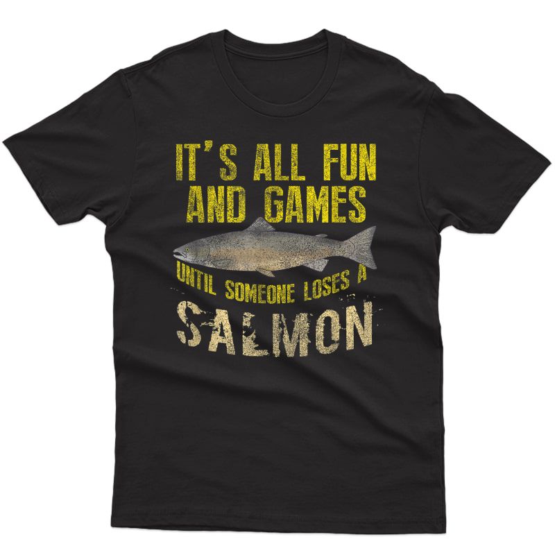 Funny Salmon Fishing Saltwater Fish Angler Gift T-shirt