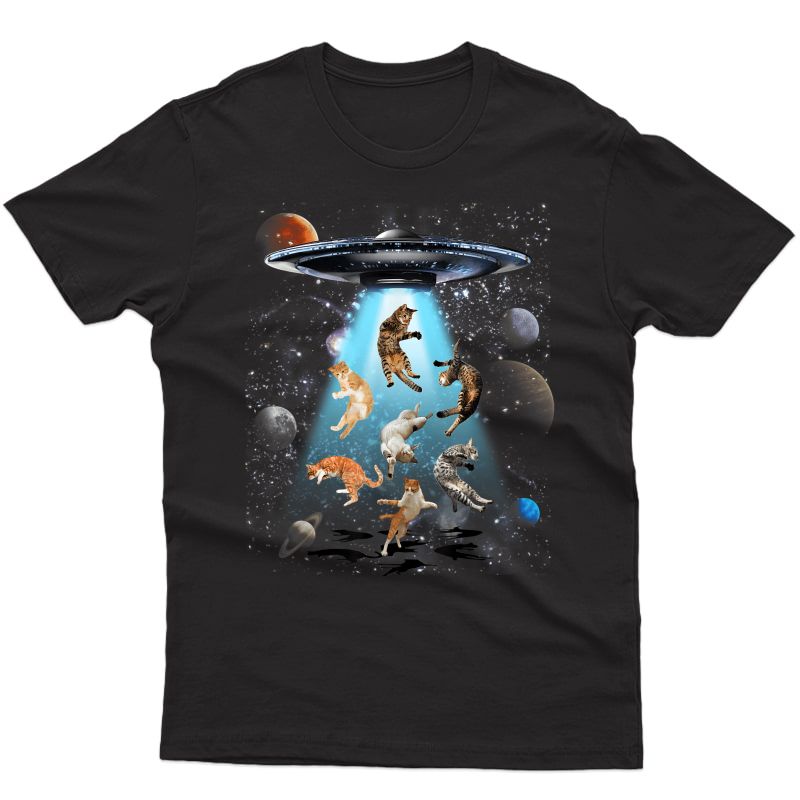Galaxy Cat Shirt, Cat Ufo Shirt, Funny Cat Tee, Cat Graphic T-shirt