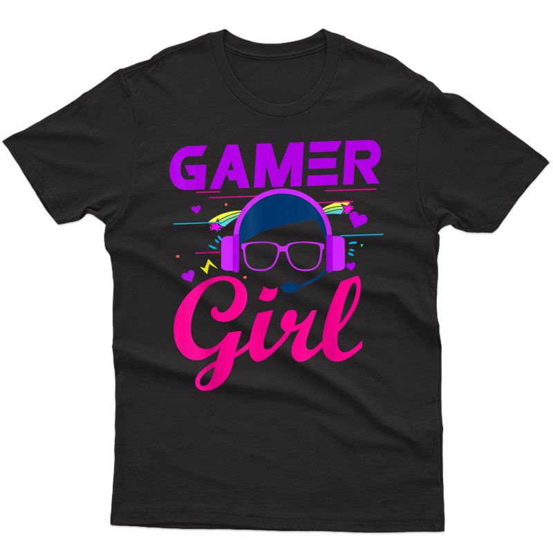 Gamer Girl Cute Gaming Tshirt For Girls Gamers Video Games T-shirt