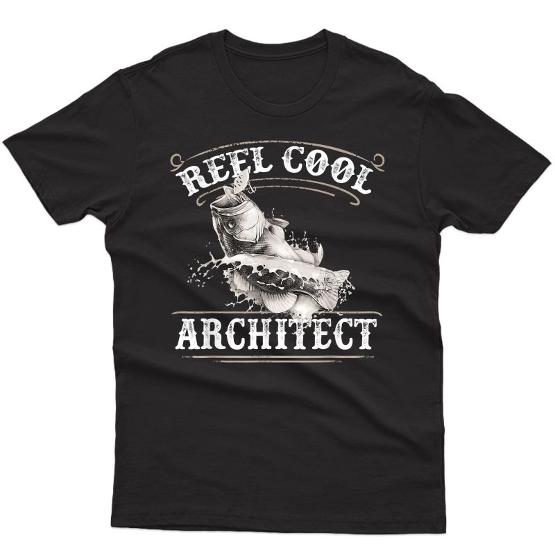 Great Architect Job Fishing Hobby T-shirt