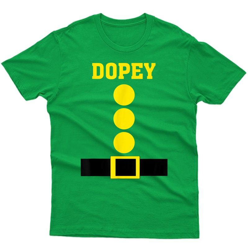 Green Dwarf Costume Funny Lazy Halloween Gift Idea Dopey T-shirt