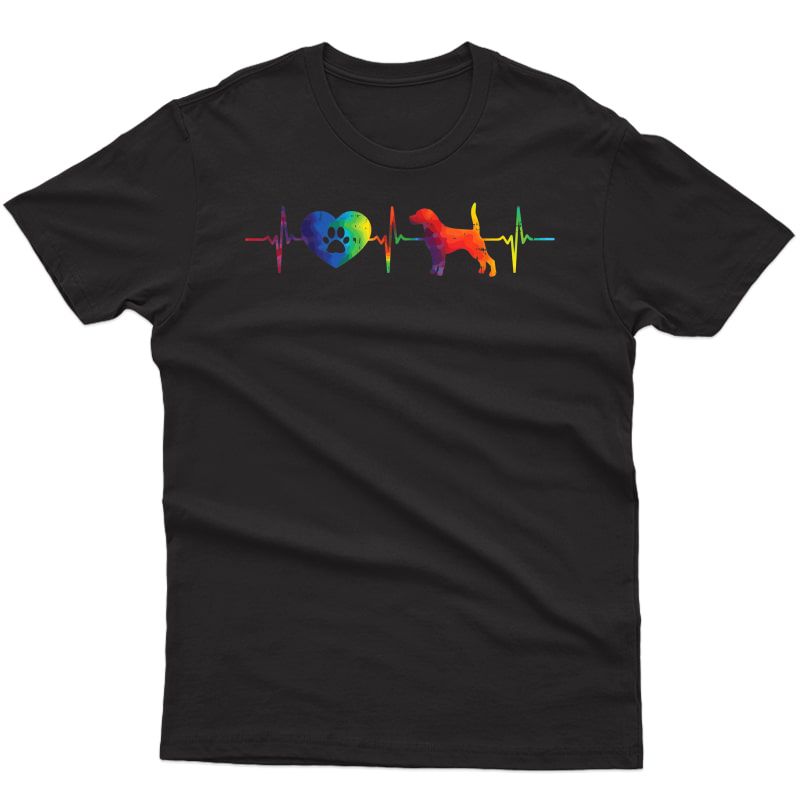 Heartbeat Beagle Tie Dye Animal Hound Dog Hippie Hippy Gift T-shirt