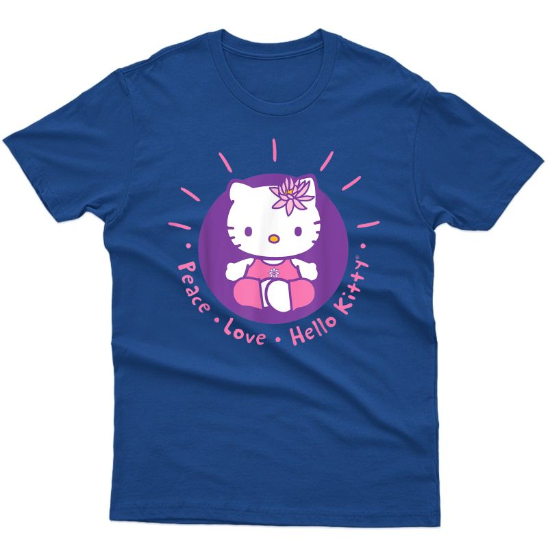 Hello Kitty Yoga Peace Love Lotus Meditation T-shirt