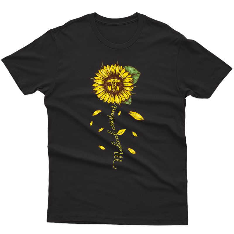 Hippie Sunflower Medical Assistant Tshirt Funny Nurse Gifts T-shirt