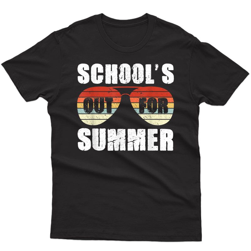 Last Day Of Schools Out For Summer Tea Retro Vintage T-shirt