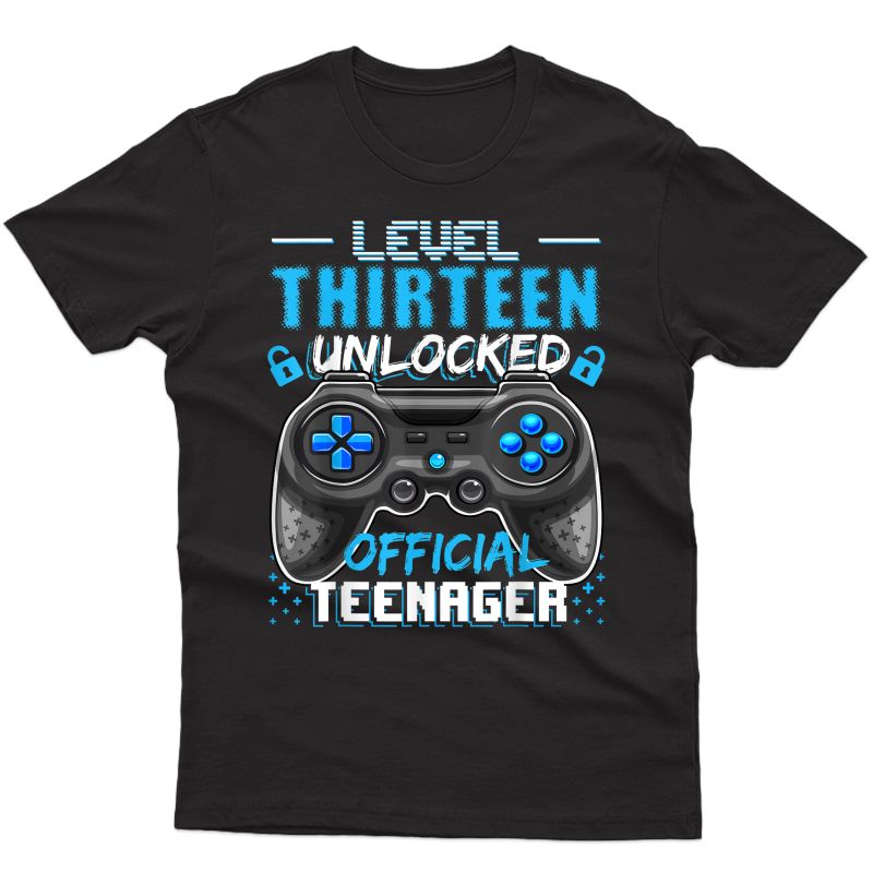 Level 13 Unlocked Teenager Video Game 13th Birthday T-shirt