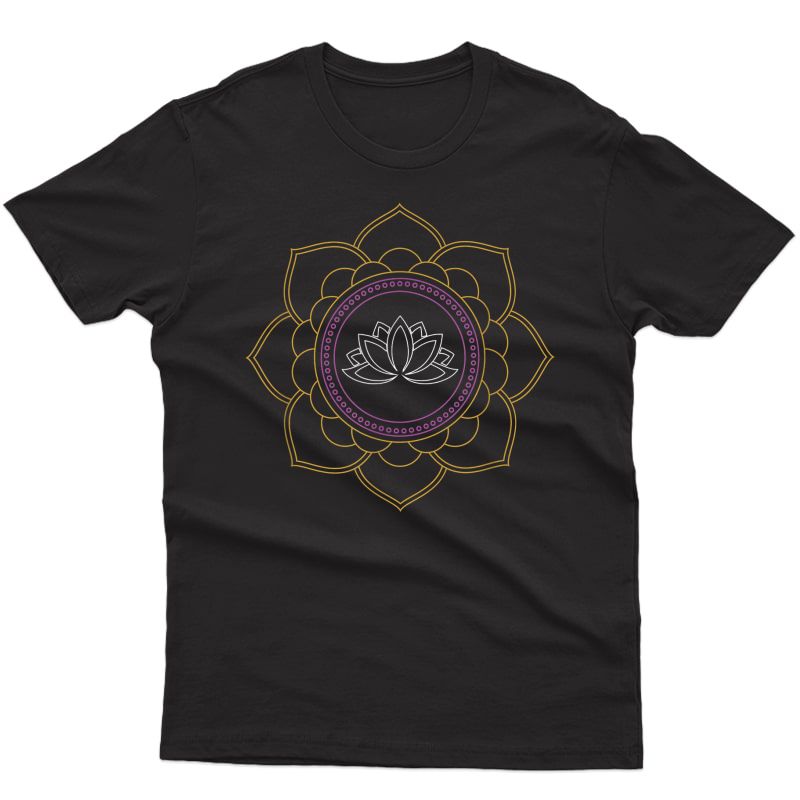 Lotus Flower Yoga Meditation Om T-shirt