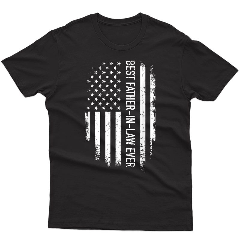 S Best Father-in-law Ever Us American Vintage Flag T-shirt