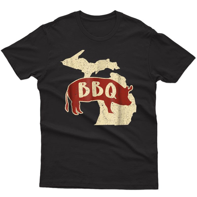 Michigan Bbq Sauce Barbecue Chef Shirt : Meat Lover Gift