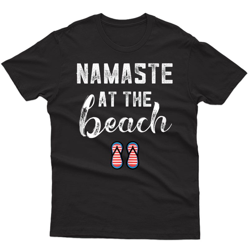 Namaste At The Beach Shirt Summer Vacation Sayings Yoga Gift Tank Top