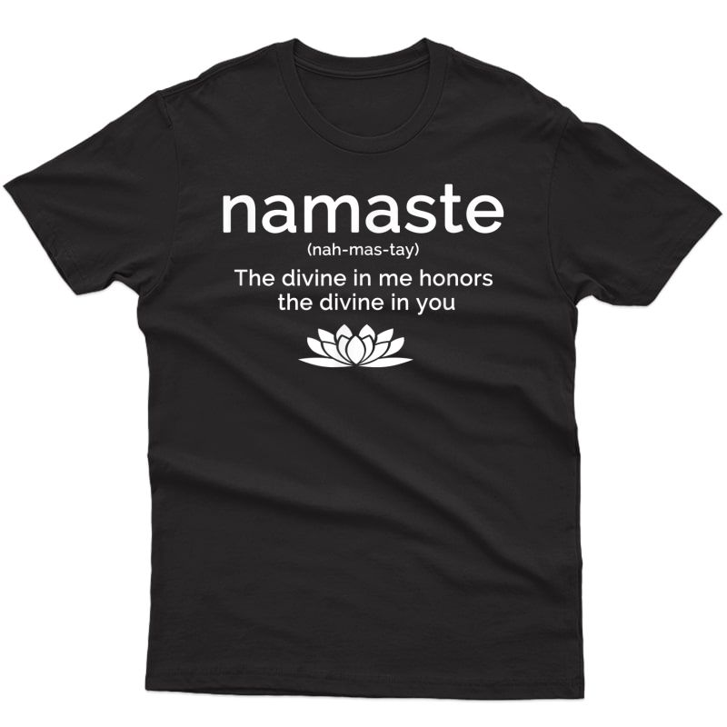 Namaste Buddha Lotus Flower Yogi Yoga Quote T-shirt