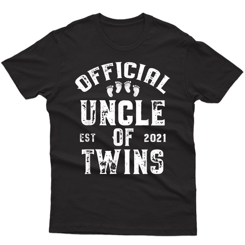  Uncle Of Twins Est 2021 Father's Day Gift T-shirt