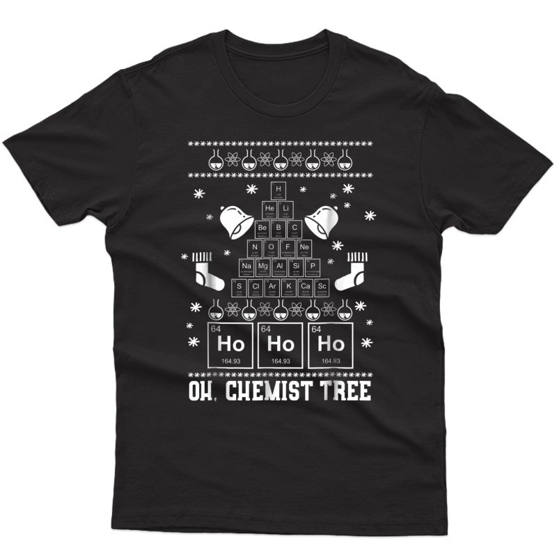 Oh Chemist Tree Chemistry Ugly Christmas Family T-shirt
