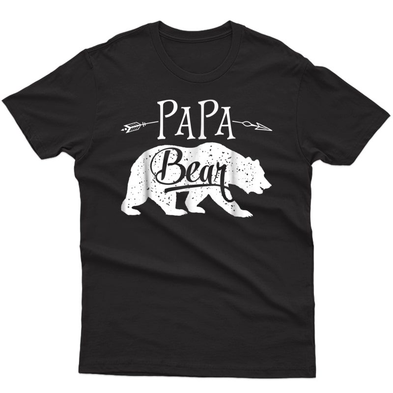 Papa Bear T Shirt Fathers Day Family Matching Couple Tee