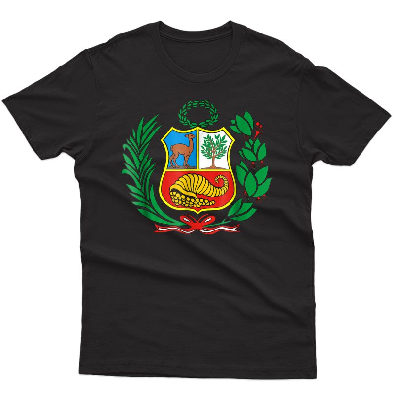 Peru Shirt Peruvian Escudo Coat Of Arms Soccer