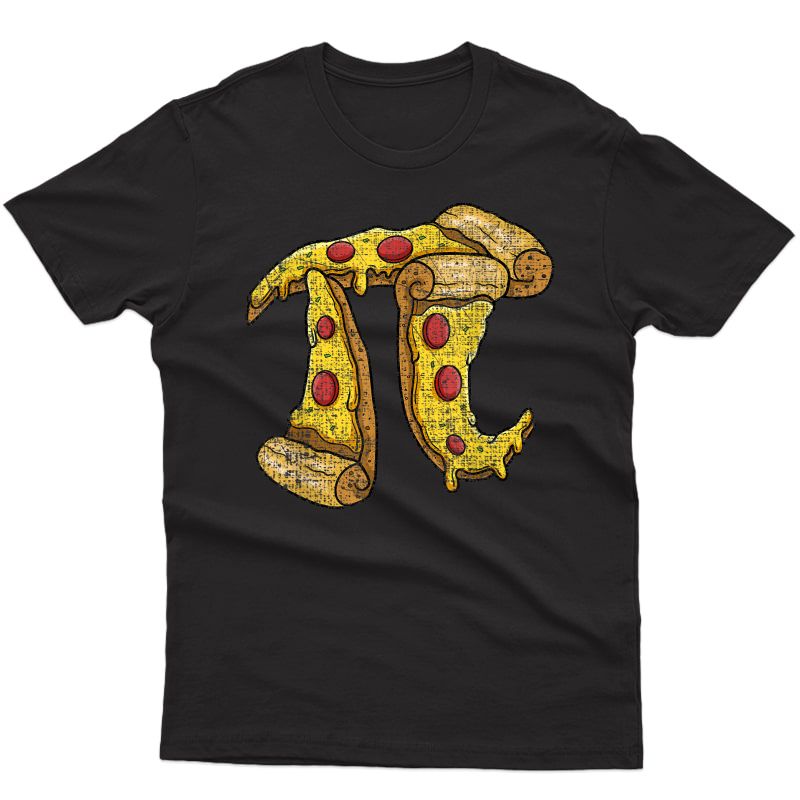 Pi Day Shirt Pizza Pi Funny Math Food 3.14 Distressed